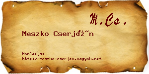 Meszko Cserjén névjegykártya